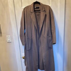 Zara Taupe Overcoat